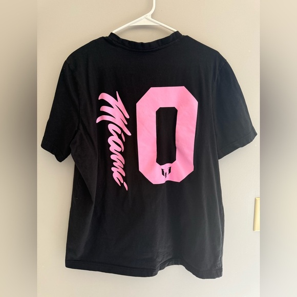Adidas Lionel Messi Inter Miami Black Graphic T Shirt SZ LG Player Number 10 - Picture 4 of 6